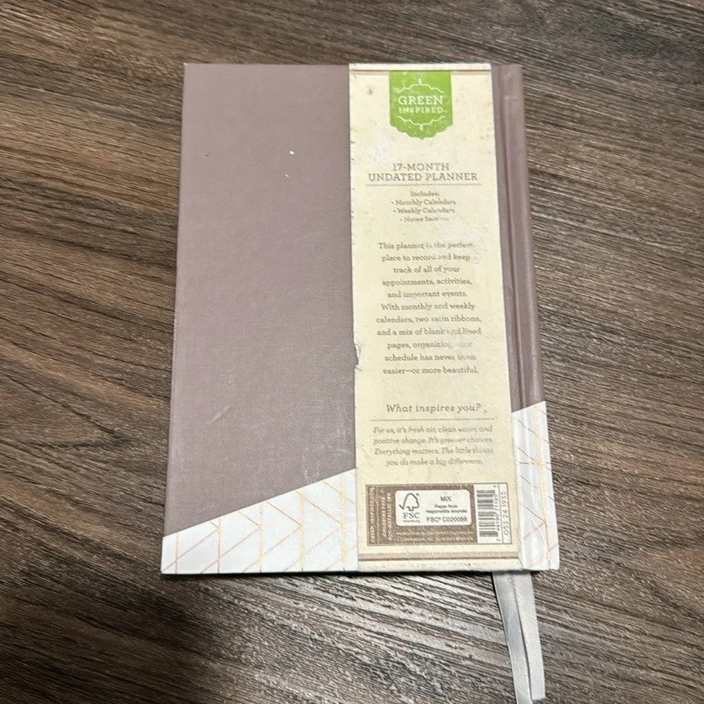 17 Month Undated Day Planner Book Journal Schedule